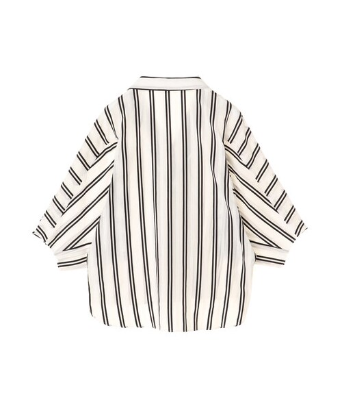 GARAGE OF GOOD CLOTHING（ガレージオブグッドクロージング）の「ストライプ開襟袖タックブラウス（トップス・ストライプ・F）」の5枚目の写真