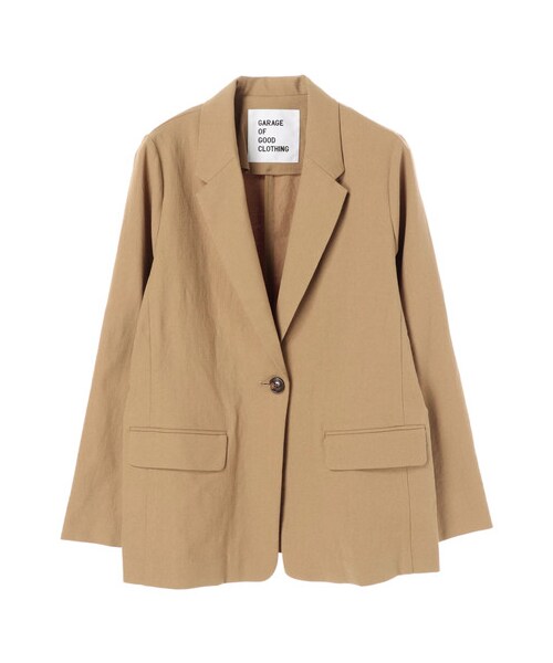 GARAGE OF GOOD CLOTHING（ガレージオブグッドクロージング）の「麻混シングルテーラーJK（ジャケット/アウター・キャメル・F）」の8枚目の写真