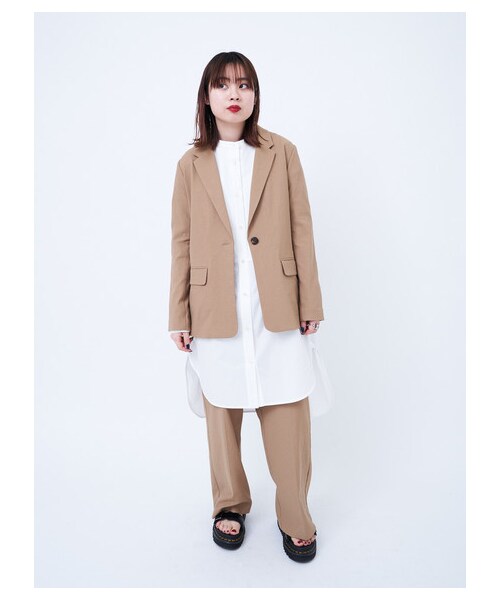 GARAGE OF GOOD CLOTHING（ガレージオブグッドクロージング）の「麻混シングルテーラーJK（ジャケット/アウター・キャメル・F）」の2枚目の写真