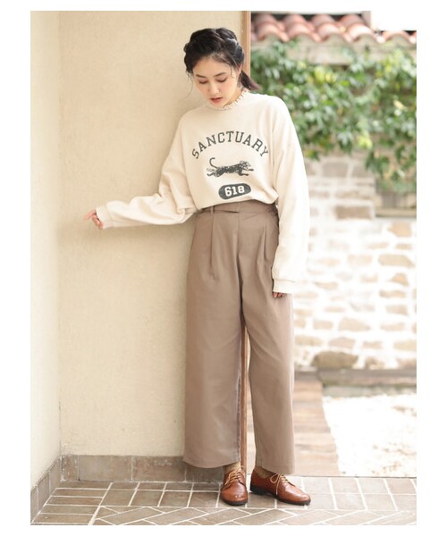 Samansa Mos2（サマンサ モスモス）の「グルカパンツ（パンツ・ベージュ/モカ/カーキ/ネイビー・S/M/L）」の2枚目の写真