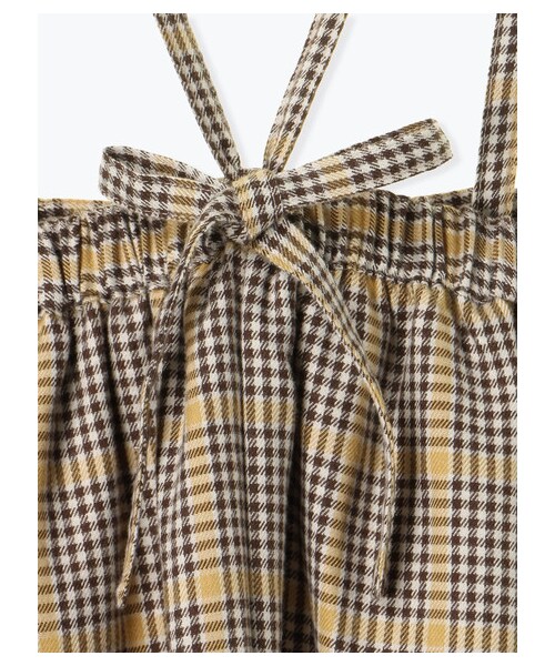 Samansa Mos2（サマンサ モスモス）の「変形ギンガムチェックサス付スカート（スカート・チャコールグレー/ベージュ/イエロー/グリーン・F）」の12枚目の写真