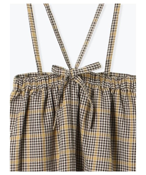 Samansa Mos2（サマンサ モスモス）の「変形ギンガムチェックサス付スカート（スカート・チャコールグレー/ベージュ/イエロー/グリーン・F）」の10枚目の写真