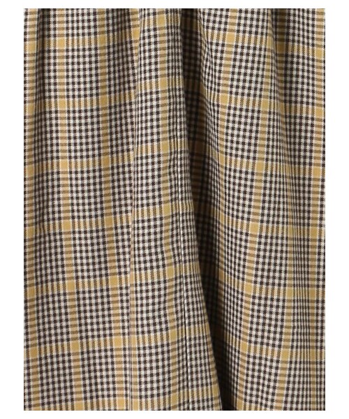 Samansa Mos2（サマンサ モスモス）の「変形ギンガムチェックサス付スカート（スカート・チャコールグレー/ベージュ/イエロー/グリーン・F）」の11枚目の写真