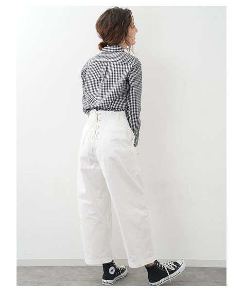 SEVENDAYS=SUNDAY（セブンデイズサンデイ）の「womens デルトンコクーンパンツ（パンツ・オフホワイト/ブラック/ベージュ/カーキ・M/L）」の13枚目の写真