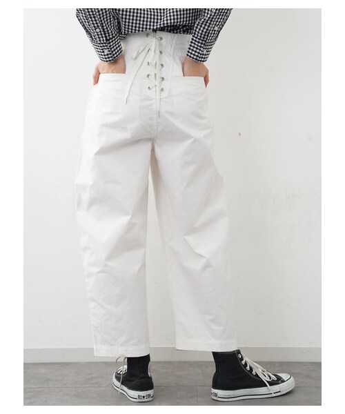 SEVENDAYS=SUNDAY（セブンデイズサンデイ）の「womens デルトンコクーンパンツ（パンツ・オフホワイト/ブラック/ベージュ/カーキ・M/L）」の2枚目の写真