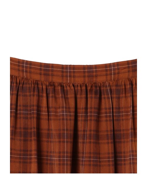 Green　Parks（グリーンパークス）の「≪USED≫・チェック柄ティアードスカート（スカート・キャメル/ネイビー・F）」の5枚目の写真
