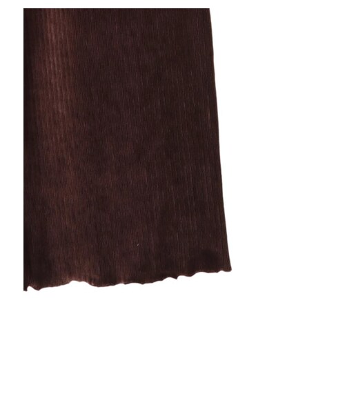 Green　Parks（グリーンパークス）の「・RAYCASSIN リブベロアワイドパンツ（パンツ・ブラック/ベージュ/ブラウン/カーキ・F）」の7枚目の写真