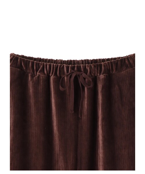 Green　Parks（グリーンパークス）の「・RAYCASSIN リブベロアワイドパンツ（パンツ・ブラック/ベージュ/ブラウン/カーキ・F）」の5枚目の写真