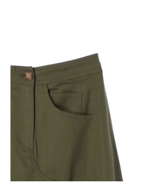 Green　Parks（グリーンパークス）の「・Kツイルアシメトリースカート（スカート・ベージュ/カーキ/ネイビー・F）」の8枚目の写真