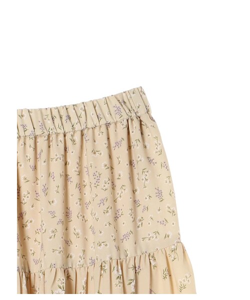 earth music&ecology（アースミュージックアンドエコロジー）の「ミックスパターンティアードスカート（スカート・ドット/フラワーベージュ/フラワーブラック・F）」の15枚目の写真