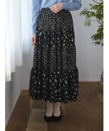 earth music&ecology | ミックスパターンティアードスカート(スカート)