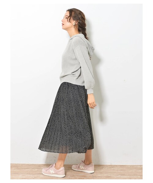 earth music&ecology（アースミュージックアンドエコロジー）の「≪USED≫・プリーツギャザースカート（スカート・ダークベージュ/ライトイエロー/ミント/ラベンダー/ドット/フラワーベージュ/フラワーネイビー・F）」の9枚目の写真