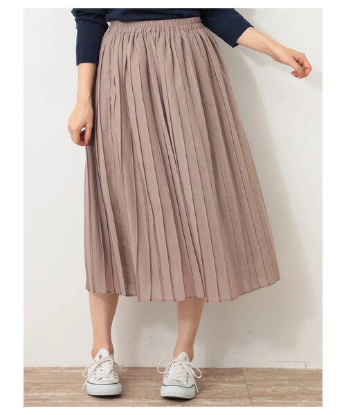 earth music&ecology（アースミュージックアンドエコロジー）の「≪USED≫・プリーツギャザースカート（スカート・ダークベージュ/ライトイエロー/ミント/ラベンダー/ドット/フラワーベージュ/フラワーネイビー・F）」の17枚目の写真