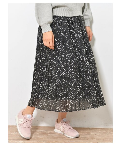 earth music&ecology（アースミュージックアンドエコロジー）の「≪USED≫・プリーツギャザースカート（スカート・ダークベージュ/ライトイエロー/ミント/ラベンダー/ドット/フラワーベージュ/フラワーネイビー・F）」の12枚目の写真