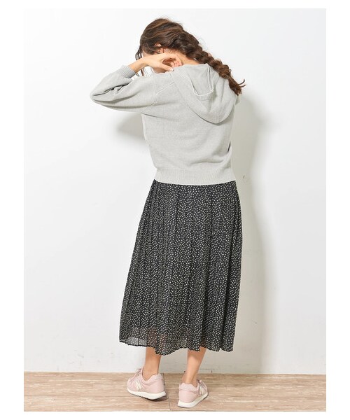 earth music&ecology（アースミュージックアンドエコロジー）の「≪USED≫・プリーツギャザースカート（スカート・ダークベージュ/ライトイエロー/ミント/ラベンダー/ドット/フラワーベージュ/フラワーネイビー・F）」の10枚目の写真