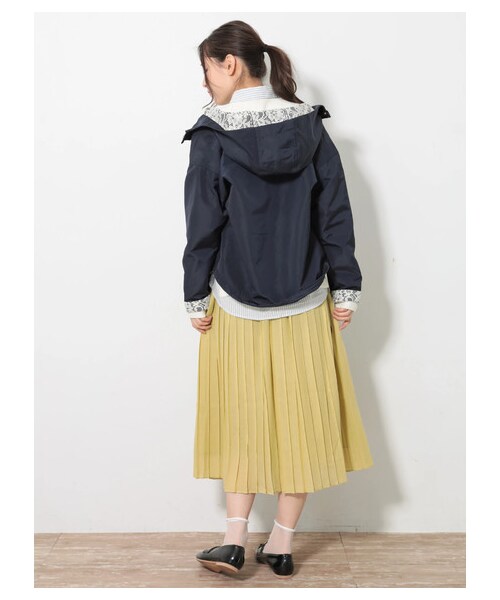 earth music&ecology（アースミュージックアンドエコロジー）の「≪USED≫・プリーツギャザースカート（スカート・ダークベージュ/ライトイエロー/ミント/ラベンダー/ドット/フラワーベージュ/フラワーネイビー・F）」の16枚目の写真