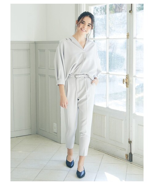 earth music&ecology(アースミュージックアンドエコロジー)の「id テーパードパンツ(パンツ・グレー/ブラック/ベージュ・S/M/L)」の12枚目の写真