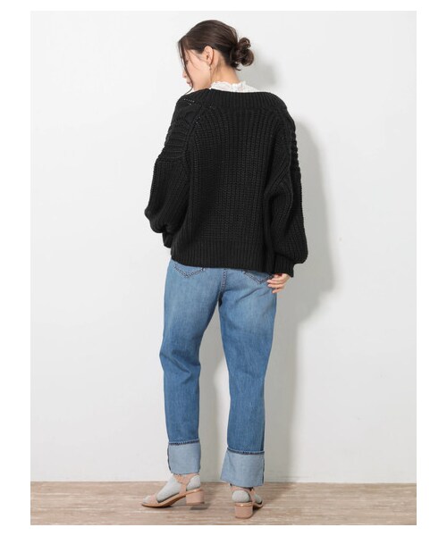 earth music&ecology（アースミュージックアンドエコロジー）の「COTTON USAデニムパンツ(ストレート)（パンツ・ライトインディゴ/ミディアムインディゴ/ダークインディゴ・S/M/L）」の9枚目の写真