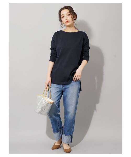 earth music&ecology（アースミュージックアンドエコロジー）の「COTTON USAデニムパンツ(ストレート)（パンツ・ライトインディゴ/ミディアムインディゴ/ダークインディゴ・S/M/L）」の19枚目の写真