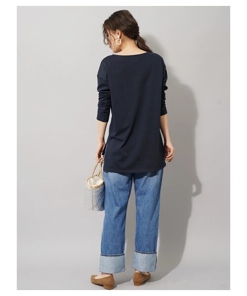 earth music&ecology（アースミュージックアンドエコロジー）の「COTTON USAデニムパンツ(ストレート)（パンツ・ライトインディゴ/ミディアムインディゴ/ダークインディゴ・S/M/L）」の21枚目の写真