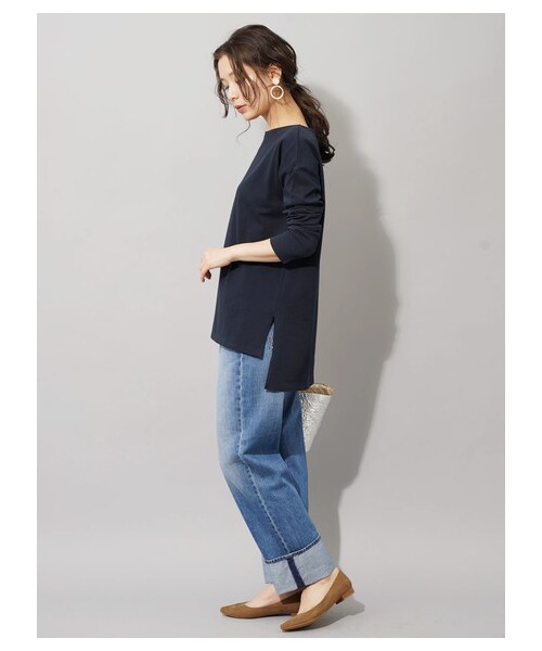 earth music&ecology（アースミュージックアンドエコロジー）の「COTTON USAデニムパンツ(ストレート)（パンツ・ライトインディゴ/ミディアムインディゴ/ダークインディゴ・S/M/L）」の18枚目の写真