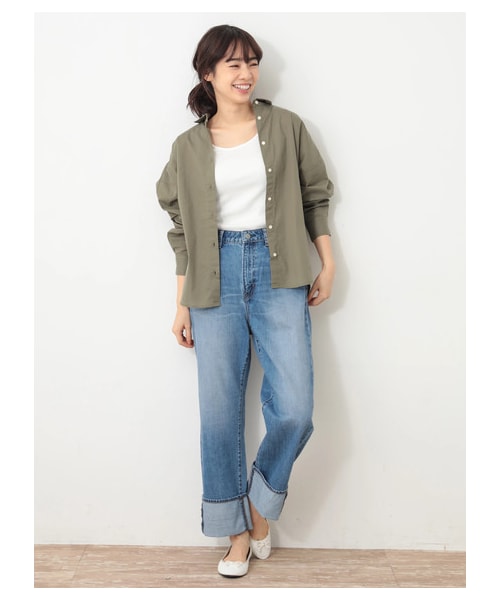 earth music&ecology（アースミュージックアンドエコロジー）の「COTTON USAデニムパンツ(ストレート)（パンツ・ライトインディゴ/ミディアムインディゴ/ダークインディゴ・S/M/L）」の15枚目の写真
