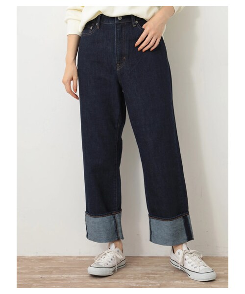 earth music&ecology（アースミュージックアンドエコロジー）の「COTTON USAデニムパンツ(ストレート)（パンツ・ライトインディゴ/ミディアムインディゴ/ダークインディゴ・S/M/L）」の10枚目の写真