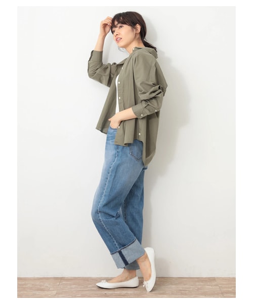 earth music&ecology（アースミュージックアンドエコロジー）の「COTTON USAデニムパンツ(ストレート)（パンツ・ライトインディゴ/ミディアムインディゴ/ダークインディゴ・S/M/L）」の16枚目の写真