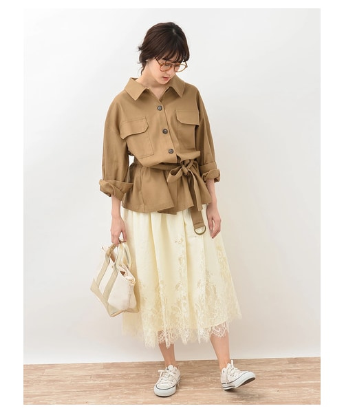 earth music&ecology（アースミュージックアンドエコロジー）の「・ワークシャツジャケット（ジャケット/アウター・ブラック/ブラウン/カーキ・F）」の5枚目の写真