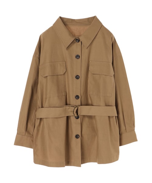 earth music&ecology（アースミュージックアンドエコロジー）の「・ワークシャツジャケット（ジャケット/アウター・ブラック/ブラウン/カーキ・F）」の11枚目の写真