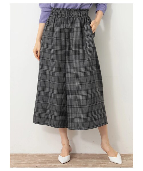 earth music&ecology（アースミュージックアンドエコロジー）の「・あったかツイルスカーチョ（パンツ・ベージュ/モカ/ダークネイビー/チェックネイビー/チェックベージュ/チェックブラック・F）」の20枚目の写真