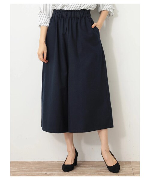 earth music&ecology（アースミュージックアンドエコロジー）の「・あったかツイルスカーチョ（パンツ・ベージュ/モカ/ダークネイビー/チェックネイビー/チェックベージュ/チェックブラック・F）」の16枚目の写真