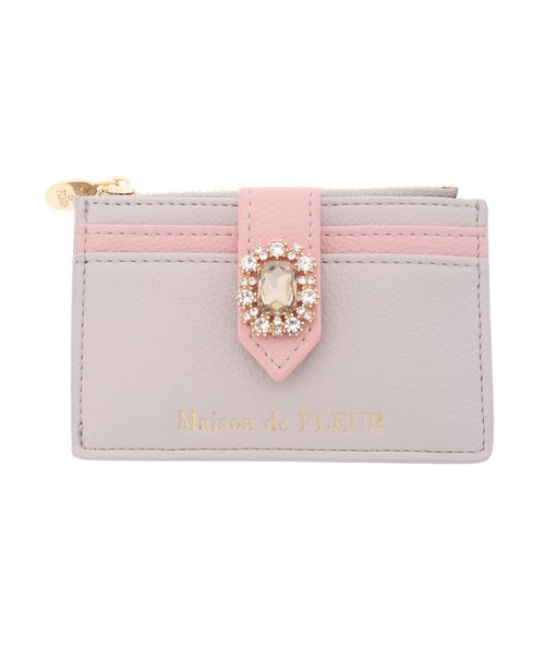 小物 Maison de FLEUR Amazon.co.jp: [Maison de FLEUR] バイカラービジューウォレット