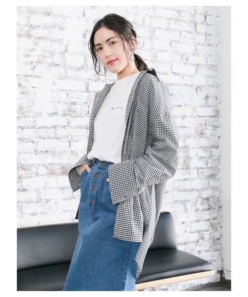 E hyphen world gallery（イーハイフンワールドギャラリー）の「【Special Price】ブロードビッグシャツ（ワンピース/ドレス・オフホワイト/ブラック/ネイビー・F）」の7枚目の写真