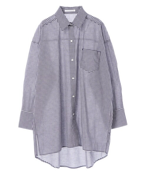 E hyphen world gallery（イーハイフンワールドギャラリー）の「【Special Price】ブロードビッグシャツ（ワンピース/ドレス・オフホワイト/ブラック/ネイビー・F）」の15枚目の写真