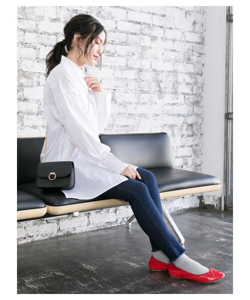 E hyphen world gallery（イーハイフンワールドギャラリー）の「【Special Price】ブロードビッグシャツ（ワンピース/ドレス・オフホワイト/ブラック/ネイビー・F）」の3枚目の写真