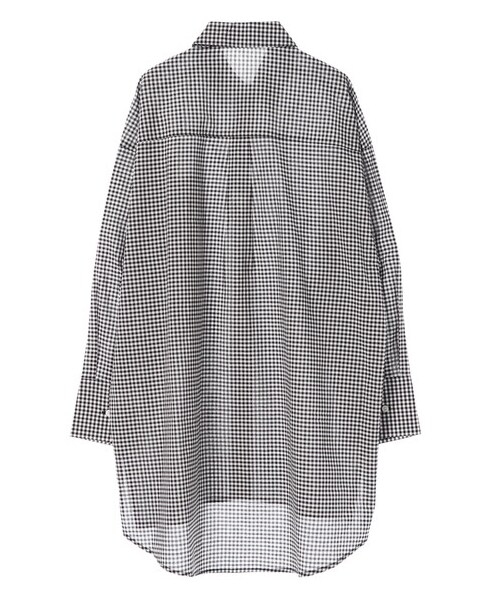 E hyphen world gallery（イーハイフンワールドギャラリー）の「【Special Price】ブロードビッグシャツ（ワンピース/ドレス・オフホワイト/ブラック/ネイビー・F）」の8枚目の写真