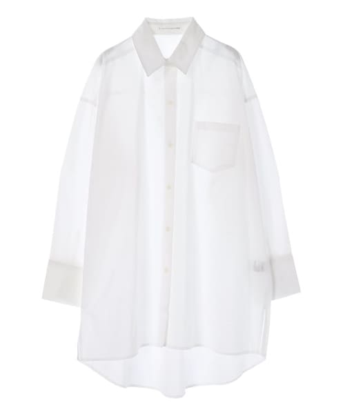 E hyphen world gallery（イーハイフンワールドギャラリー）の「【Special Price】ブロードビッグシャツ（ワンピース/ドレス・オフホワイト/ブラック/ネイビー・F）」の13枚目の写真