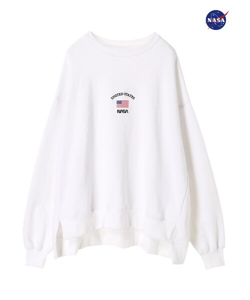 E hyphen world gallery（イーハイフンワールドギャラリー）の「NASA SWEAT（トップス・オフホワイト/ブラック・F）」の3枚目の写真
