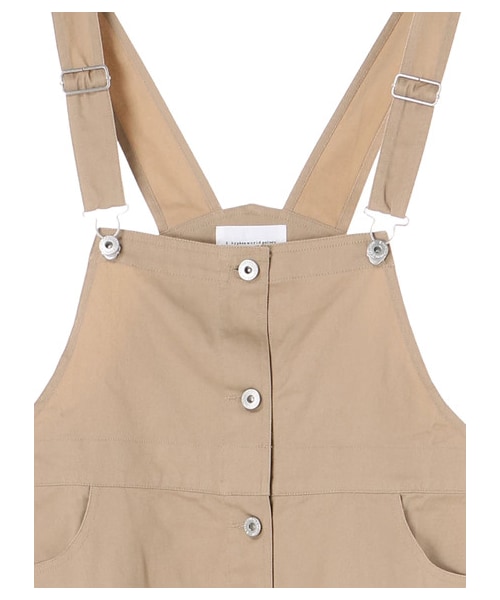 E hyphen world gallery（イーハイフンワールドギャラリー）の「【先行予約】オーバーオール（オールインワン・サロペット・オフホワイト/ブラック/ベージュ・F）」の4枚目の写真