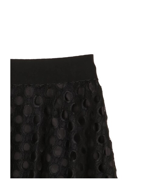 YECCA VECCA（イェッカヴェッカ）の「ドットレースフレアスカート（スカート・ホワイト/ブラック・F）」の6枚目の写真