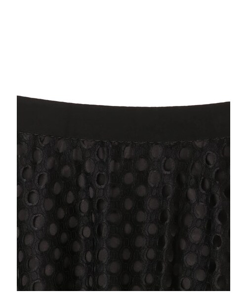 YECCA VECCA（イェッカヴェッカ）の「ドットレースフレアスカート（スカート・ホワイト/ブラック・F）」の5枚目の写真