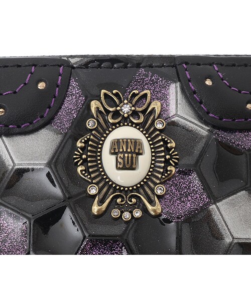 ANNA SUI アナスイ 三つ折り財布 がま口 ボルドー レザー Amazon | [アナスイ] 二つ折り財布 がま口 本革 レディース