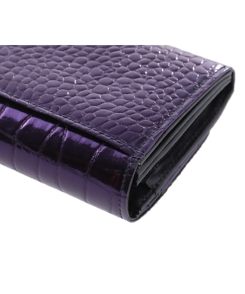 ★新品★Les sacs Adam　レザー長財布　クロコ型押し　エナメル　日本製 ☆新品☆Les sacs Adam レザー長財布 クロコ型押し エナメル 日本製の