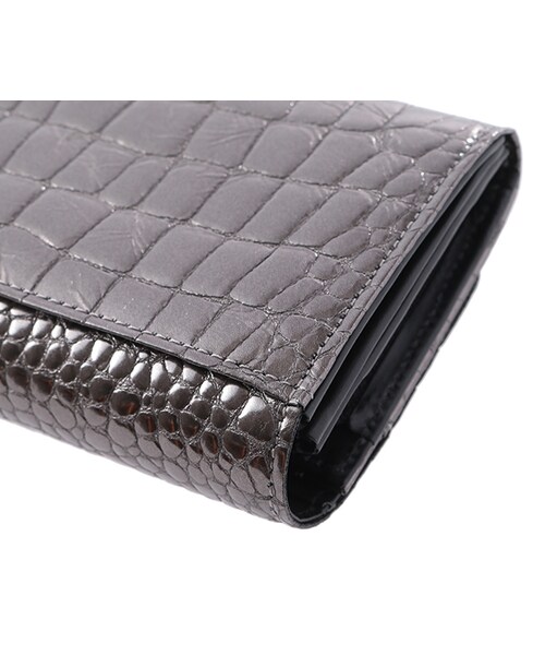 ★新品★Les sacs Adam　レザー長財布　クロコ型押し　エナメル　日本製 ☆新品☆Les sacs Adam レザー長財布 クロコ型押し エナメル 日本製の