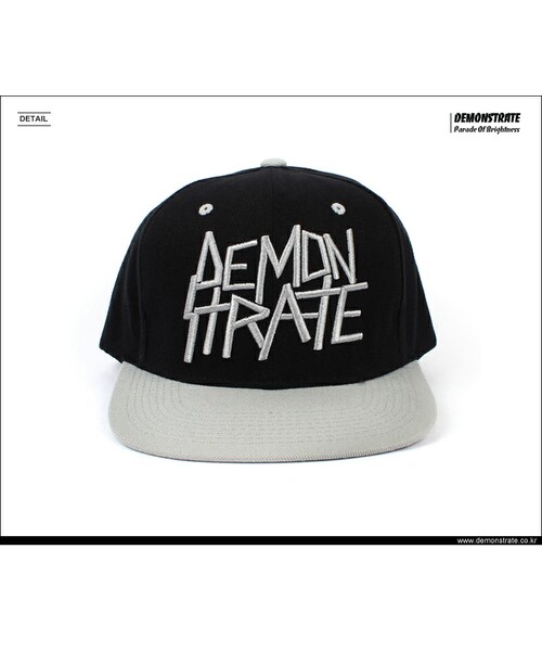 DEMONSTRATE（デモンストレート）の「DEMONSTRATE LOGO 6 PANEL SNAPBACK GREY（その他・メンズ・その他）」の2枚目の写真