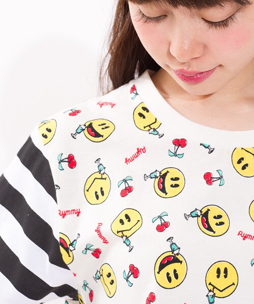 Aymmy in the batty girls（エイミーインザバッティーガール）の「SODA SMILY TEE（トップス・レディース・ホワイト/ブラック・S/M）」の7枚目の写真
