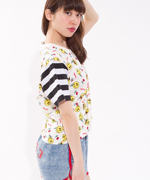Aymmy in the batty girls（エイミーインザバッティーガール）の「SODA SMILY TEE（トップス・レディース・ホワイト/ブラック・S/M）」の3枚目の写真