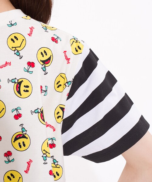 Aymmy in the batty girls（エイミーインザバッティーガール）の「SODA SMILY TEE（トップス・レディース・ホワイト/ブラック・S/M）」の6枚目の写真