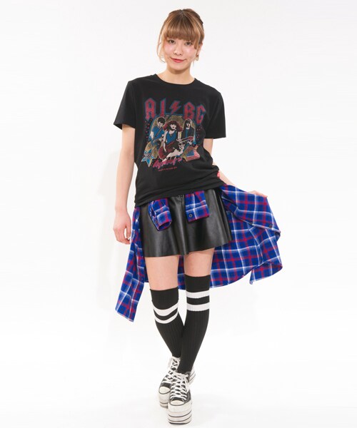 Aymmy in the batty girls（エイミーインザバッティーガール）の「SCRIBBLE LONG SHIRTS（トップス・レディース・レッド/ブルー・M）」の8枚目の写真
